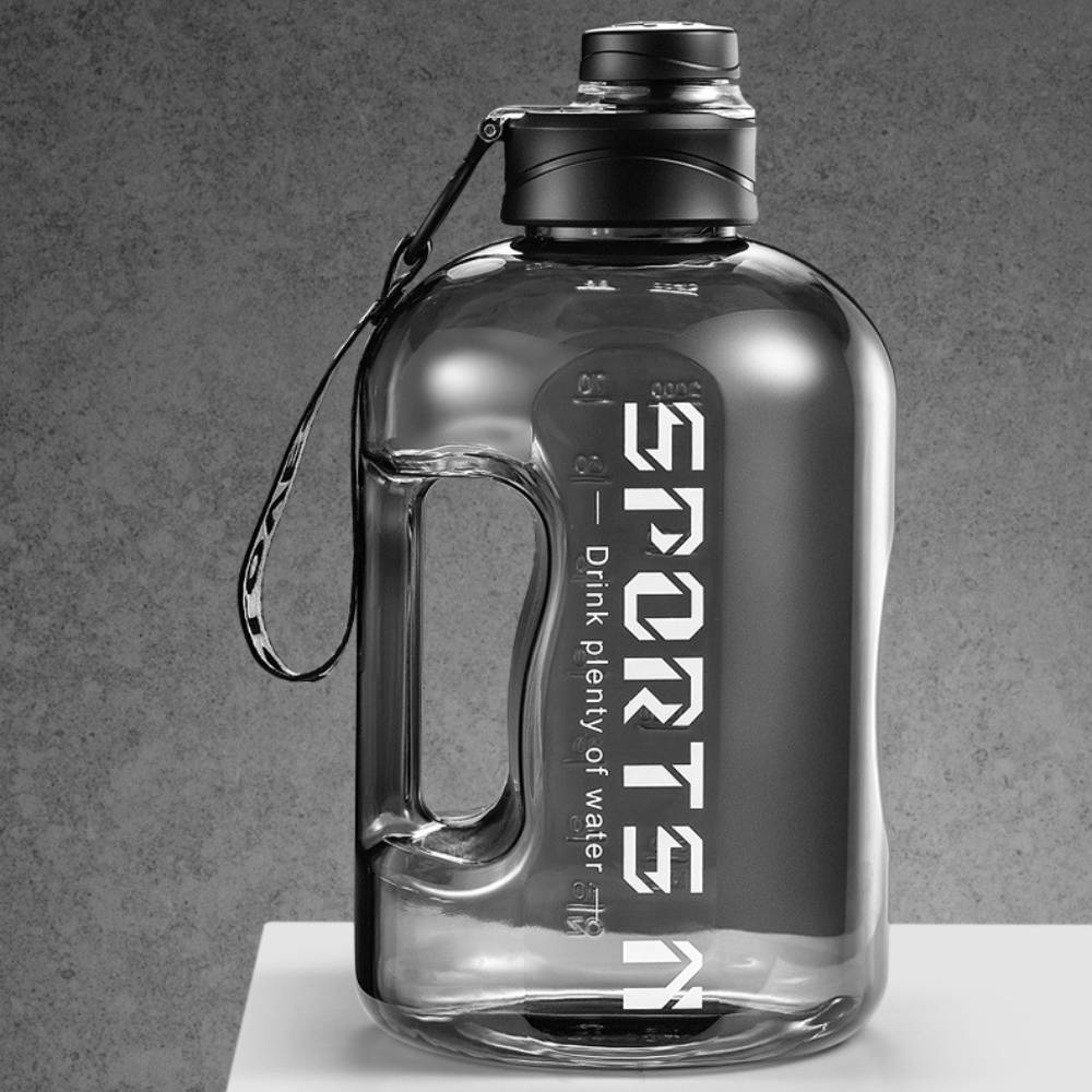 Gourde en Plastique XXL Noire 1.7L
