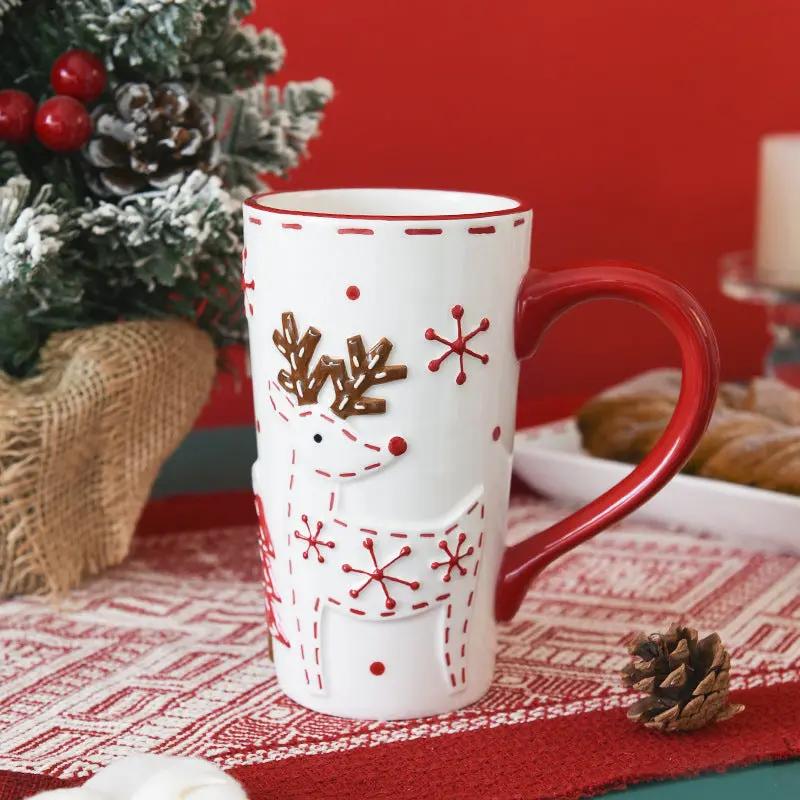 Grande Tasse à Thé Motif Renne 550ml