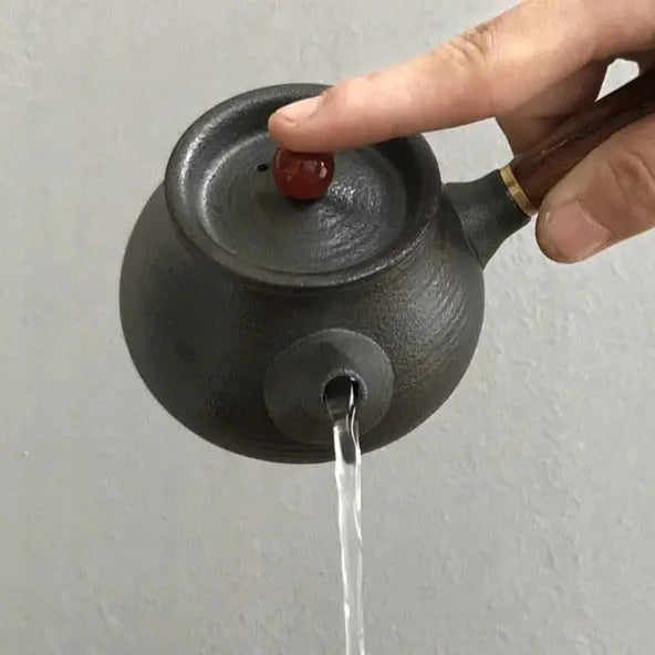 Petite Théière Japonaise en Céramique Noire 180ml