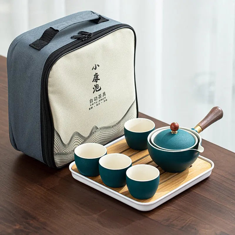 Service à thé Chinois Transportable en Céramique