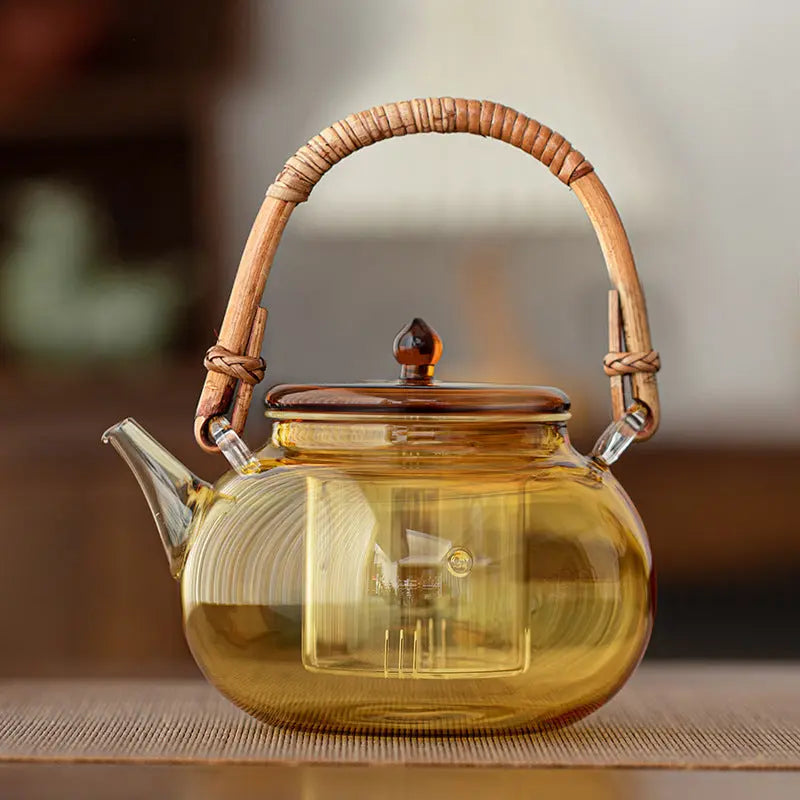 Théière en Verre Coloré Ronde 1L