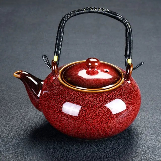 Théière Chinoise en Porcelaine Exquise Ronde 700ML