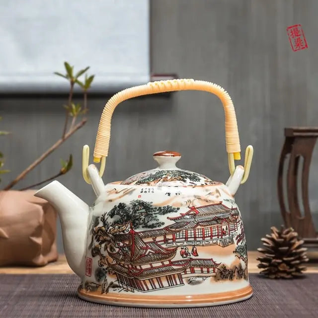 Théière Chinoise en Porcelaine Temple 900ML