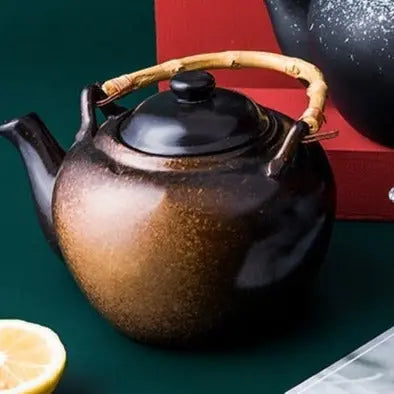 Théière Japonaise en Céramique Marron Bambou 500ML