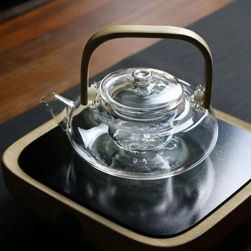 Théière Scandinave en Verre Plate 800ML