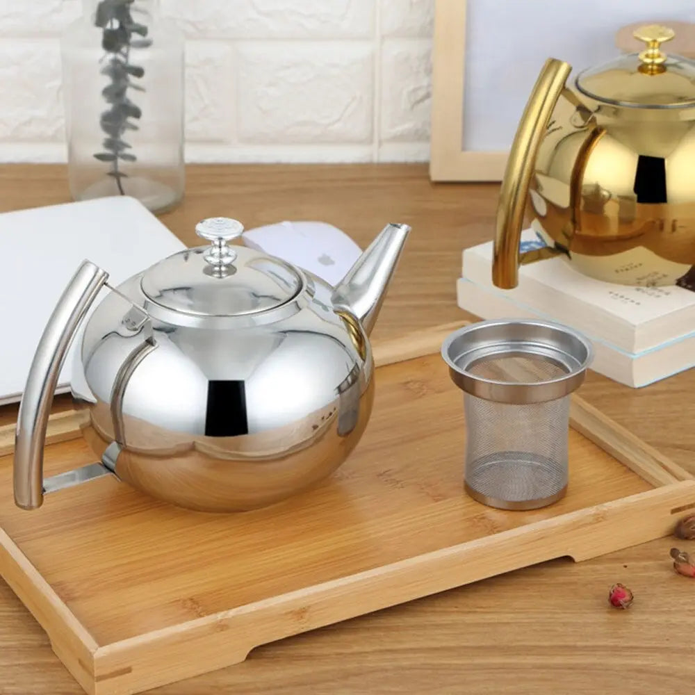 Théière en Acier Ronde 1.5L - 2L
